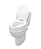 PEPE - Toilettensitzerhöhung 15cm mit Deckel, WC Sitzerhöhung für Senioren, Erhöhter Toilettensitz 15 cm, Toilettenaufsatz für Senioren, Sitzerhöhung Toilette Erwachsene, Toilettensitzerhöhungen Weiß