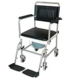 Toilettenrollstuhl TRS 130 chrom/schwarz(Drive Medical), Toilettenhilfen